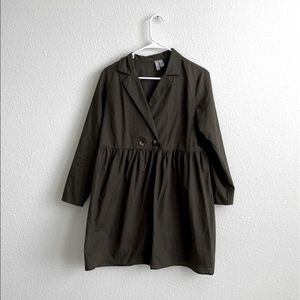Long sleeve flare shirt dress